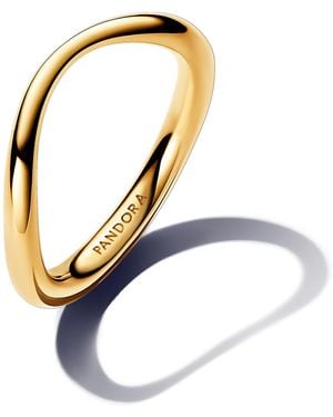 PANDORA Essence Anelli intrecciati in argento Sterling e placcati in oro 14k - Blu