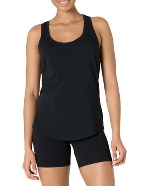 Amazon Essentials Active Soft Cotton Scoop Neck Racerback Relaxed Fit Lightweight Yoga Tank - Black