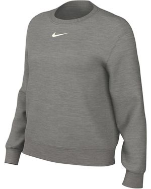 Nike Top W Nsw Phnx Flc Std Crew - Grijs