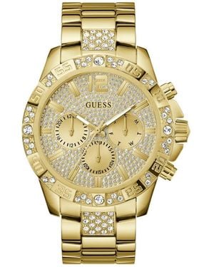 Guess Orologio Multi-quadrante al Quarzo Uomo con Cinturino in Acciaio Inossidabile GW0796G2 - Metallizzato