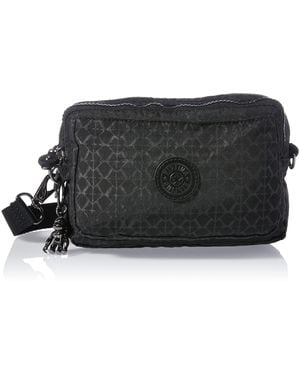 Kipling Crossbody Bag Abanu Multi Signature Emb Print Small - Black