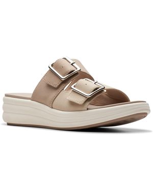 Clarks Drift Buckle Slide Sandal - Brown