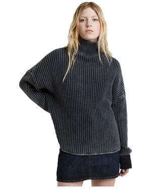G-Star G-Star Para Mujer Loose Overdyed Turtle Knitted Sweater - Azul