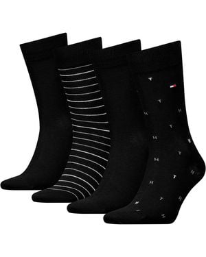 Tommy Hilfiger TH MEN SOCK 4P TIN GIFTBOX - Schwarz