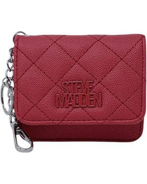 Steve Madden Bwren Flap Wallet With Keyring - Red