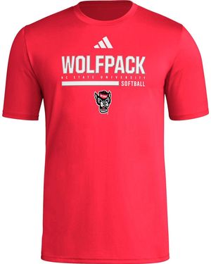 adidas S Pregame Short Sleeve T-shirt - Red
