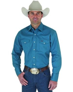 Wrangler Ms71419t Button Down Shirts - Blue