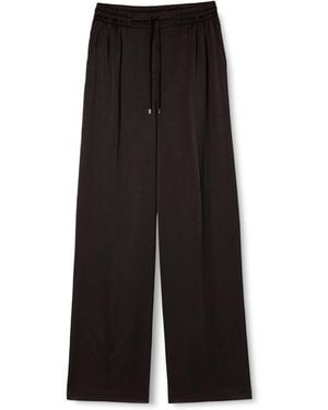 Ted Baker S Wmt-umaibo-satin Wide Leg Jogger Dress Trousers - Black