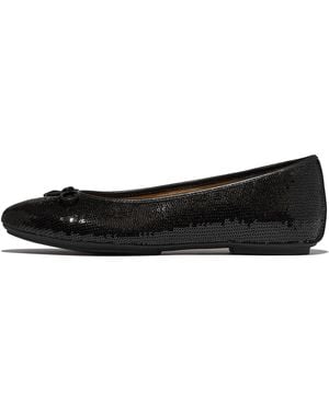 Fitflop Delicato Sequin Ballet Flats - Black