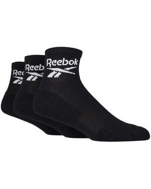 Reebok Unisex Knöchelsocken Core Ankle - Bequeme, atmungsaktive Baumwolle, für den täglichen Gebrauch Sport Freizeit Gehen Yoga - Schwarz
