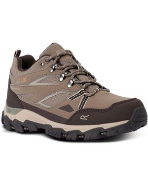 Regatta Holcombe Low Iii Walking Shoes Water Resistant Padded Durable Hiking Footwear - Brown