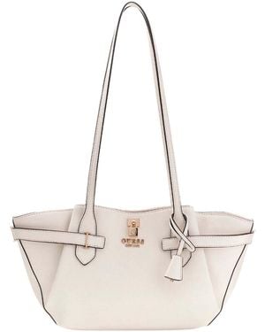 Guess Schoudertas Yesba Girlfriend Shoulder Satchel Bag Cream White Crème - Naturel