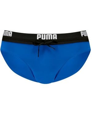 PUMA Logo Swim Briefs - Blue