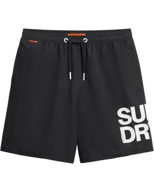 Superdry Short de bain Sportswear Logo 17" s - Noir