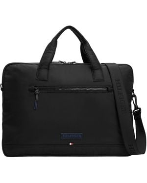 Tommy Hilfiger Th Monotype Computer Bag - Black