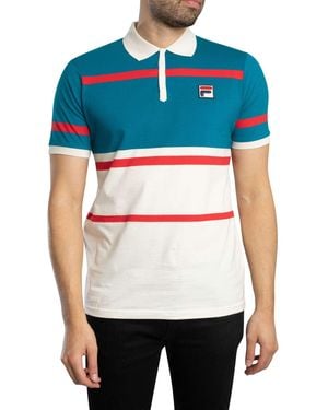 Fila Uomo Polo Clarkson Varn Dye A Righe - Blu