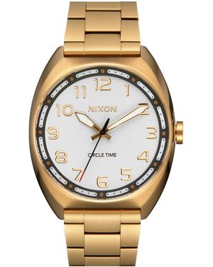 Nixon Analog Japanisches Quarzwerk Uhr mit Edelstahl Armband A1401-1809-00 - Mettallic