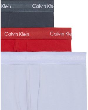 Calvin Klein 's 3 Pack Low Rise Trunks - Red
