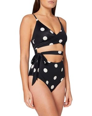 Iris & Lilly Costume da Bagno a Portafoglio Donna - Nero