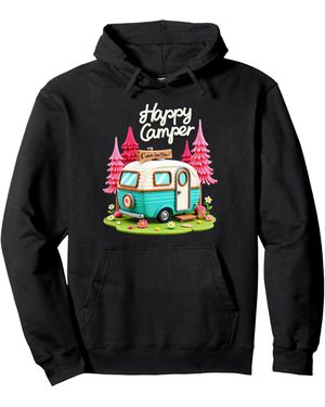 Camper Funny Camping Lovers Happy Sudadera con Capucha - Negro