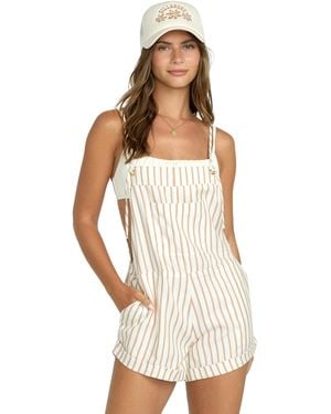 Billabong Wild Pursuit Cotton Twill Blend Romper - White