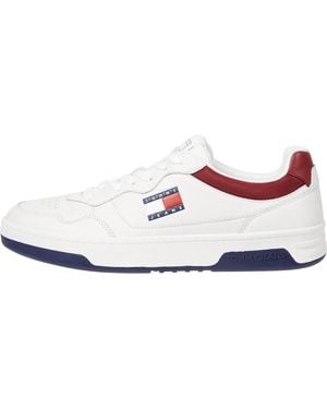 Tommy Hilfiger Uomo Sneakers con Suola Preformata Essential in Pelle - Nero