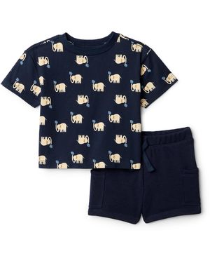 Amazon Essentials X Sofia Grainge Set T-Shirt e Pantaloncini - Blu