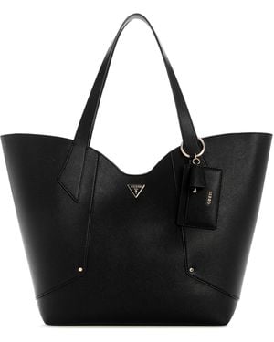 Guess Darcy Large 2 In 1 Tote - Black