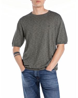 Replay Uk4701 Pullover Jumper - Grey