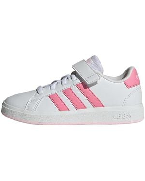 adidas Grand Court Lifestyle Tennis Lace-Up Shoes - Rosa