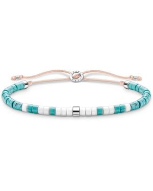 Thomas Sabo Bracelet With Turquoise Stones 925 Sterling Silver - Blue