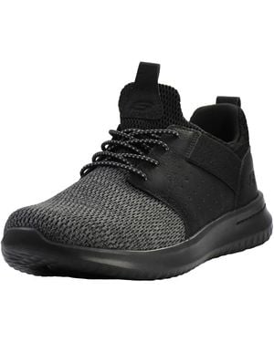 Skechers Delson - Camben, Scarpe Uomo, Nero, 41 EU
