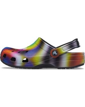 Crocs™ Classic Tie-dye Graphic Clog Holzschuh - Schwarz