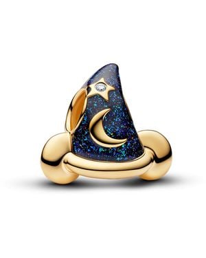 PANDORA Disney Mickey Mouse Magic Hat Charm Gold 764207c01 - Blue