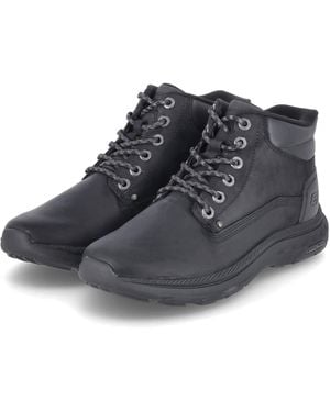 Skechers Stivali stringati in pelle e sintetico da - Nero