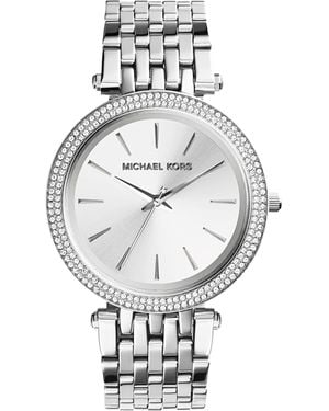 Michael Kors Darci Three-hand Silver-tone Stainless Steel Watch - Gray