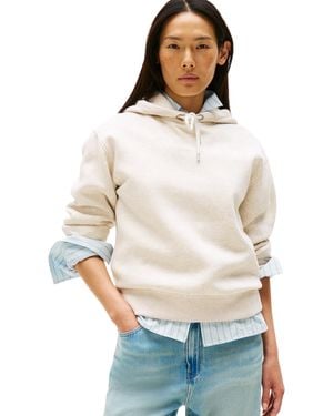 Tommy Hilfiger Mdrn Reg Corp Logo Hoodie Ww0ww43598 Pullover Hoodie - White