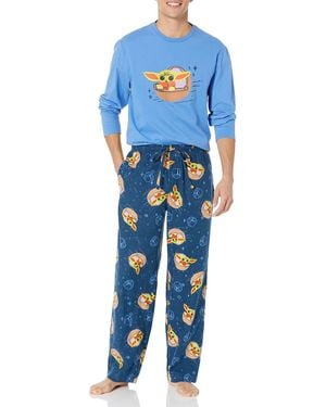 Amazon Essentials Disney | Marvel | Star Wars Flannel Pyjama Sleep Sets - Blue
