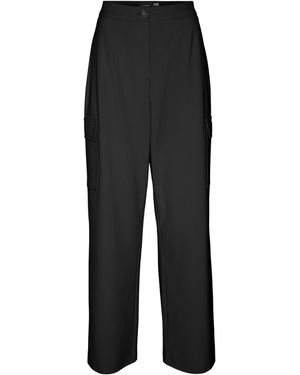 Vero Moda VMMAYRA MR Wide Ankle Cotton Pant Noos Pantaloni - Nero