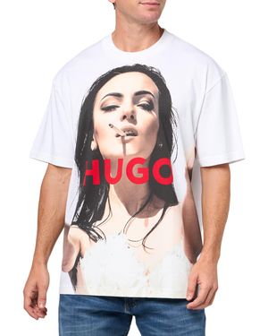 HUGO Big Logo Lady Graphic T-shirt Big Logo Lady Graphic T-shirt - White