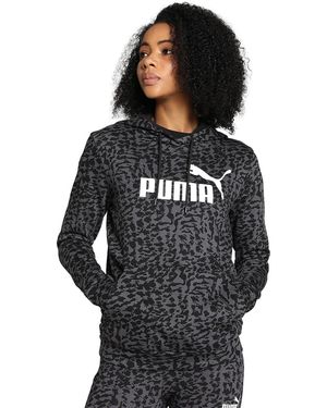 PUMA Ess+ Animal AOP Hoodie Felpa - Nero