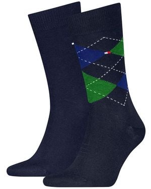 Tommy Hilfiger TH MEN SOCK CHECK 2P - Blau