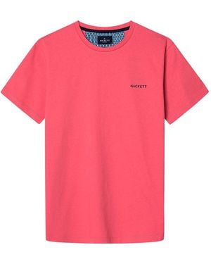 Hackett Swim Trim Arch Tee T-shirt - Pink