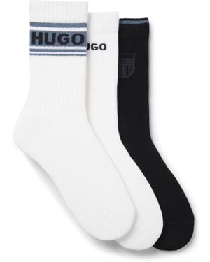HUGO 3p Qs New Logo Cc 10276023 01 Short_socks - Black