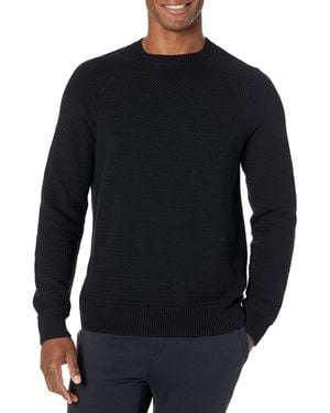 Amazon Essentials Maglione girocollo in cotone testurizzato vestibilità oversize Uomo - Blu