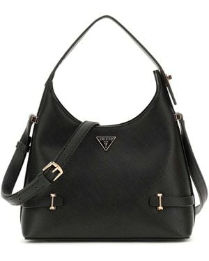 Guess Rosalba Hobo Crossbody Bag S Black - Schwarz