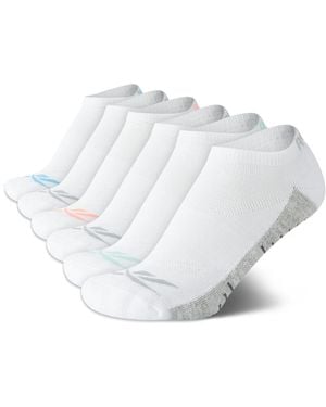 Reebok 6 Pack Performance Cushion Comfort No Show Socks - Breathable Athletic Socks For - White