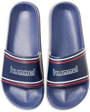 Hummel Badelatschen Pool Slide Erwachsene Atmungsaktiv Leichte Design Wasserabweisend Größe 41 - Blau