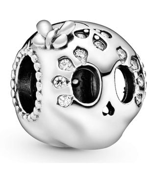 PANDORA Silver Bead Charm - White