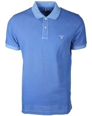 GANT Hemd SUNFADED PIQUE SS palace blue - Blau